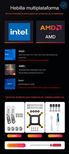 disipador ventilador rgb para procesadores intel y amd, incluye pasta térmica para instalación fácil y mejor refrigeración del cpu