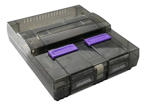 carcasa transparente personalizada para snes que permite cambiar el estilo de tu consola retro con diseño moderno