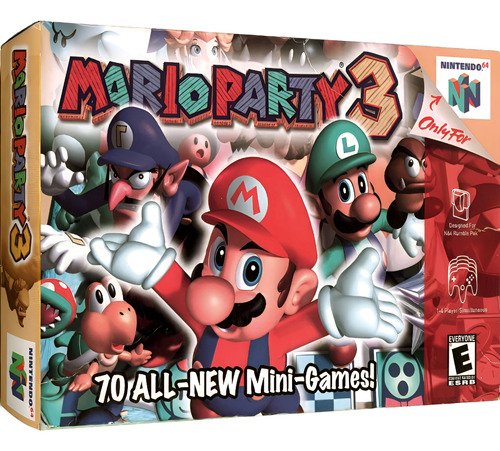 Juego Mario Party 3 para Nintendo 64 en su caja original completa con manual de instrucciones incluido
