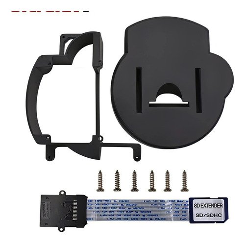 Kit de extensión SD con adaptador NGC GC Loader para GameCube en color negro, permite cargar juegos desde tarjeta SD