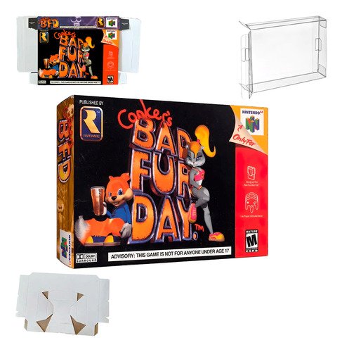 Protector Juegos Retro Caja De Plástico Laminado Conkers