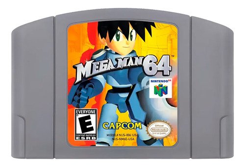 Juego Mega Man 64 para Nintendo 64, aventura de acción con exploración en mundo abierto y combates robóticos