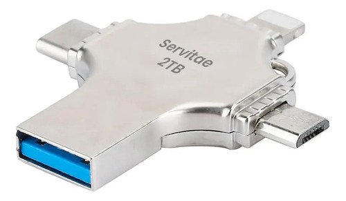 Memoria Otg 4 En 1 iPhone Android iPad Pc Usb-c Lighting 2tb