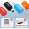 adaptador bluetooth bitfunx conectado a consola nintendo gamecube para controles inalámbricos ps4 ps5 xbox switch