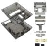 carcasa transparente personalizada para snes que permite cambiar el estilo de tu consola retro con diseño moderno