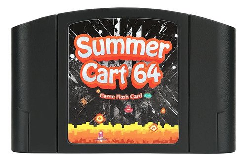 Cartucho Summer Cart Ed64 N64dd Aio Negro para Nintendo 64, compatible con discos 64DD y expansión de memoria