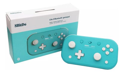 Control inalámbrico 8bitdo Lite 2 en color turquesa para Nintendo Switch, Android y Raspberry Pi con conexión Bluetooth