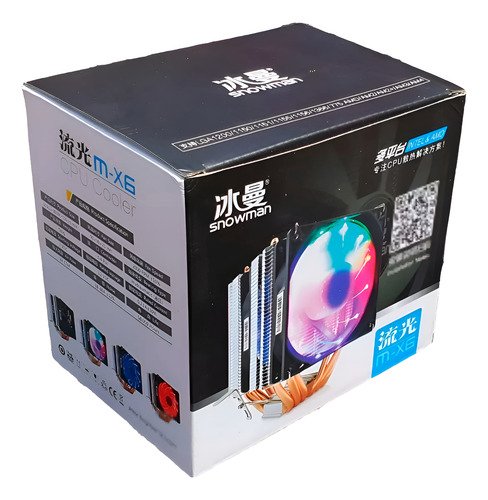 Ventilador disipador con triple ventilador RGB para procesadores Intel y AMD, operación silenciosa menor a 25dB y control PWM inteligente