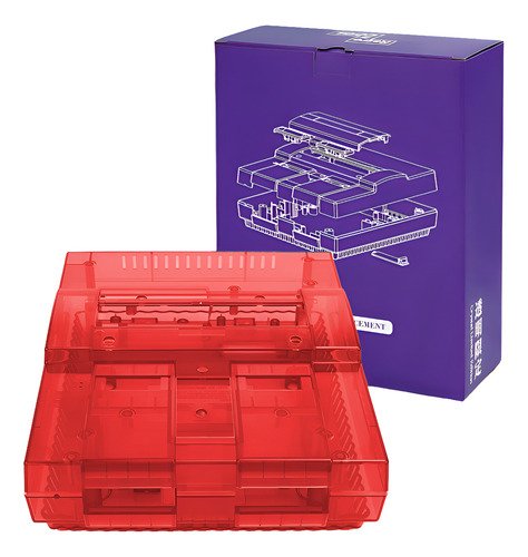 carcasa transparente personalizada para snes que permite cambiar el estilo de tu consola retro con diseño moderno