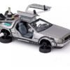 Modelo a escala 1:24 del Delorean de Volver al Futuro, coche deportivo clásico para coleccionistas