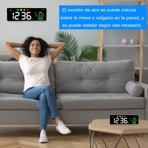 Medidor Detector Co2 Dióxido De Carbono De Pared Grande Hume