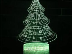 Luz nocturna navideña led 3d con control táctil para decoración de navidad, ideal para habitaciones y árbol navideño