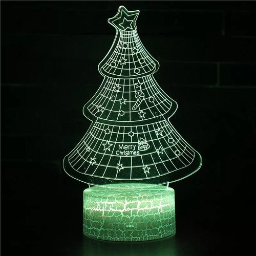 Luz nocturna navideña led 3d con control táctil para decoración de navidad, ideal para habitaciones y árbol navideño