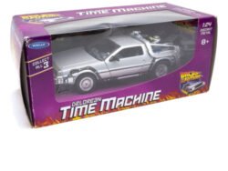 Modelo a escala 1:24 del Delorean de Volver al Futuro, coche deportivo clásico para coleccionistas