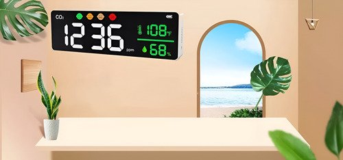 Medidor Detector Co2 Dióxido De Carbono De Pared Grande Hume
