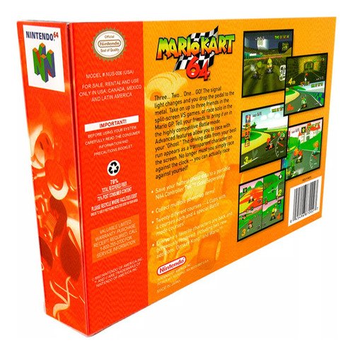 Protector Juegos Retro Caja De Plástico Laminado Mario Kart