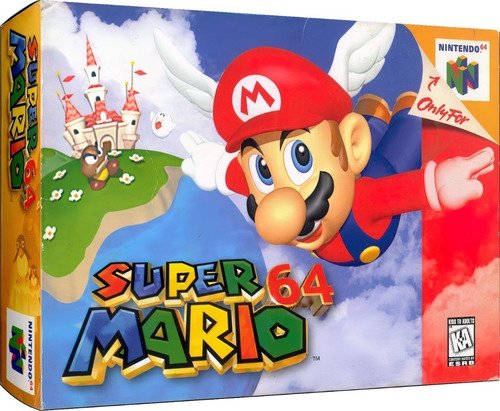 Juego Super Mario 64 original en caja completa con manual incluido para consola Nintendo 64, producto coleccionable