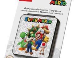 Estuche protector para cartuchos de juegos de Nintendo Switch con temática Super Mario, ideal para organizar y transportar tus juegos