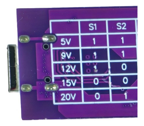 Selector De Voltaje Usb-c De 5v-20v Eliminador Cel