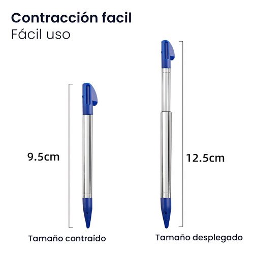 Stylus metálico retráctil de precisión para Nintendo 3DS, 3DS XL y 2DS con diseño premium