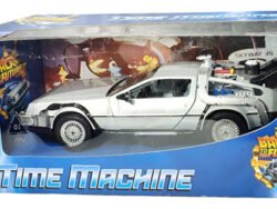 Modelo a escala 1/24 del DeLorean de Volver al Futuro II, máquina del tiempo en metal coleccionable