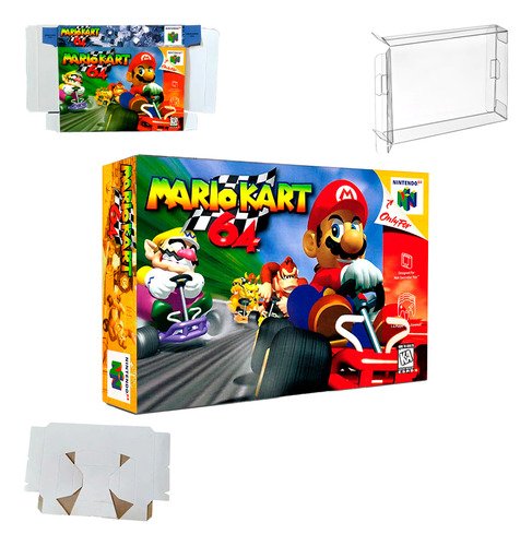 Protector Juegos Retro Caja De Plástico Laminado Mario Kart
