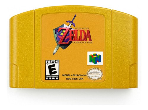 videojuego the legend of zelda ocarina of time para nintendo 64 en español versión dorada, juego clásico de aventura
