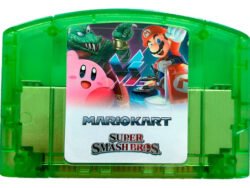 Colección física de Mario Kart 64 y Super Smash Bros para Nintendo 64, juegos clásicos de carreras y lucha