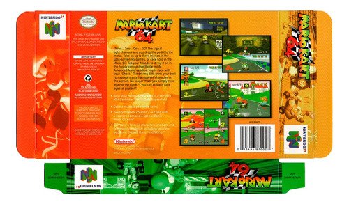 Protector Juegos Retro Caja De Plástico Laminado Mario Kart