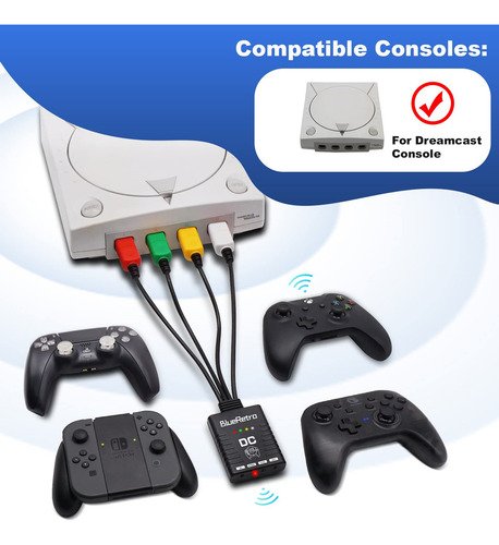 Adaptador Inalámbrico Dreamcast 4 Puertos Bluetooth Servitae