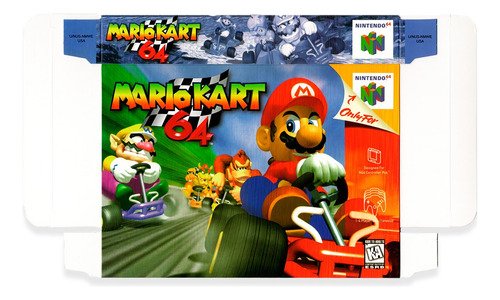 Protector Juegos Retro Caja De Plástico Laminado Mario Kart