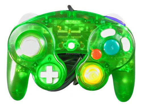 Control original de Nintendo GameCube con función de vibración, diseño ergonómico y cable de 1.70 metros, compatible con Wii, Wii U y Switch