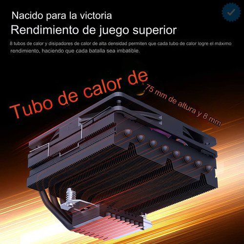 disipador ventilador rgb para procesadores intel y amd, incluye pasta térmica para instalación fácil y mejor refrigeración del cpu