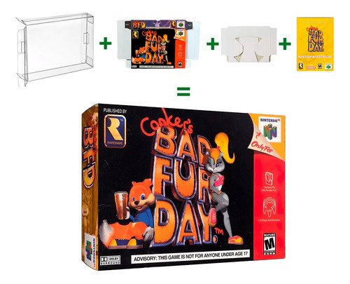 Protector Juegos Retro Caja De Plástico Laminado Conkers