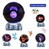 pokebola de cristal 3d con iluminación led integrada, figura de colección pokemon para decorar escritorio o setup gaming