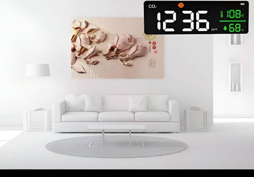 Medidor Detector Co2 Dióxido De Carbono De Pared Grande Hume