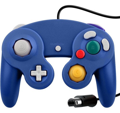 Control Servita para Nintendo GameCube con joystick analógico, botones A/B/X/Y, gatillos Z/R y cable de 1.8 metros para gaming retro