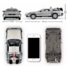 Modelo a escala 1:24 del Delorean de Volver al Futuro, coche deportivo clásico para coleccionistas