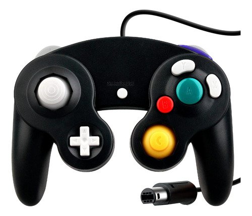 Control Servita para Nintendo GameCube con joystick analógico, botones A/B/X/Y, gatillos Z/R y cable de 1.8 metros para gaming retro