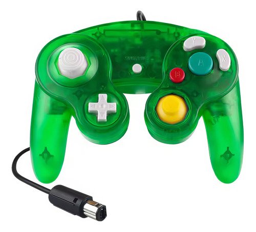 Control original de Nintendo GameCube con función de vibración, diseño ergonómico y cable de 1.70 metros, compatible con Wii, Wii U y Switch