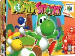Juego Yoshi's Story para Nintendo 64 en su caja original con manual incluido, producto físico coleccionable