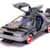 Modelo a escala 1/24 del DeLorean Time Machine de Volver al Futuro 3, réplica metálica coleccionable con detalles fieles a la película
