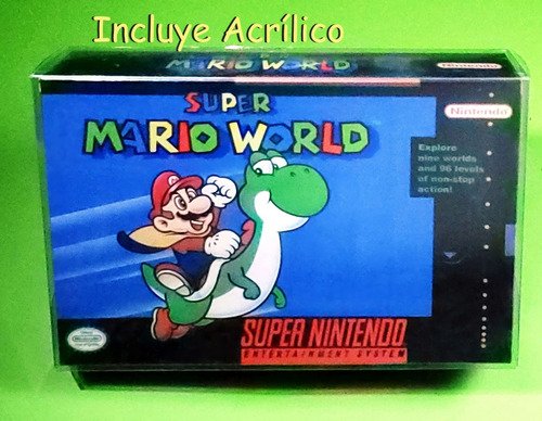 Super Mario World En Caja Snes Nuevo Sellado Con Acrílico