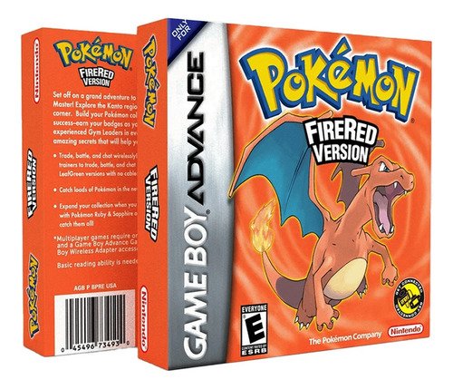 Juego Pokémon Fire Red para Game Boy Advance en su caja original con protección, ideal para coleccionistas y jugadores