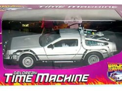 Modelo a escala 1:24 del Delorean de Volver al Futuro, coche deportivo clásico para coleccionistas