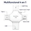 Memoria Otg 4 En 1 iPhone Android iPad Pc Usb-c Lighting 1tb