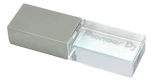 Memoria USB Pioneer DJ de 128GB con diseño en cristal y colores vibrantes, compatible con equipos CDJ-NEXUS