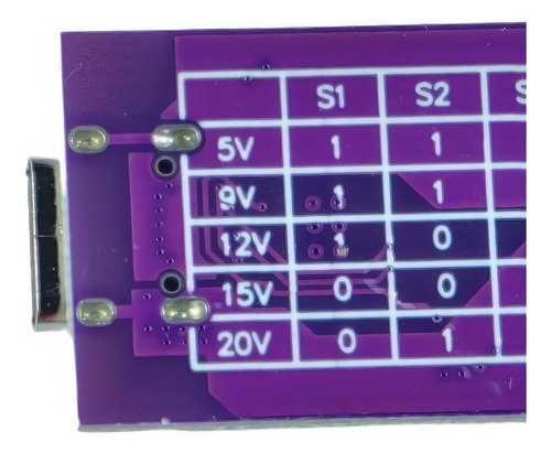 Selector De Voltaje Usb-c De 5v-20v Eliminador Cel