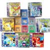 colección completa de juegos pokémon para game boy conservados en sus cajas originales con protector acrílico para exhibición