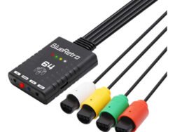 Adaptador Blueretro para conectar hasta 4 mandos Bluetooth a consola Nintendo 64, compatible con controles modernos